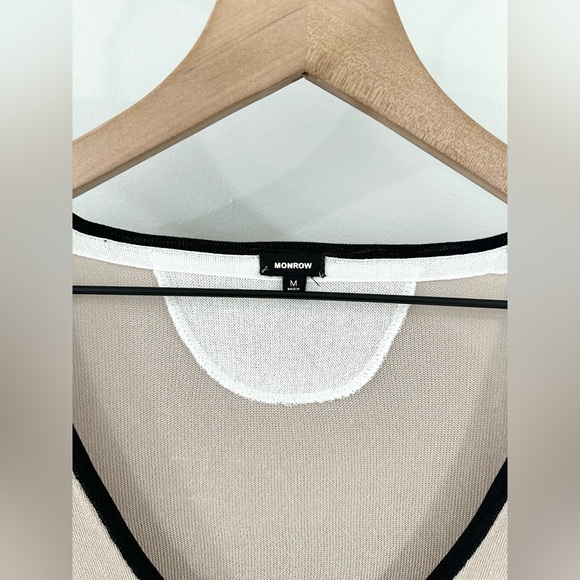 Monrow Women’s Crop Cardigan Tan Size Medium - Picture 6 of 7